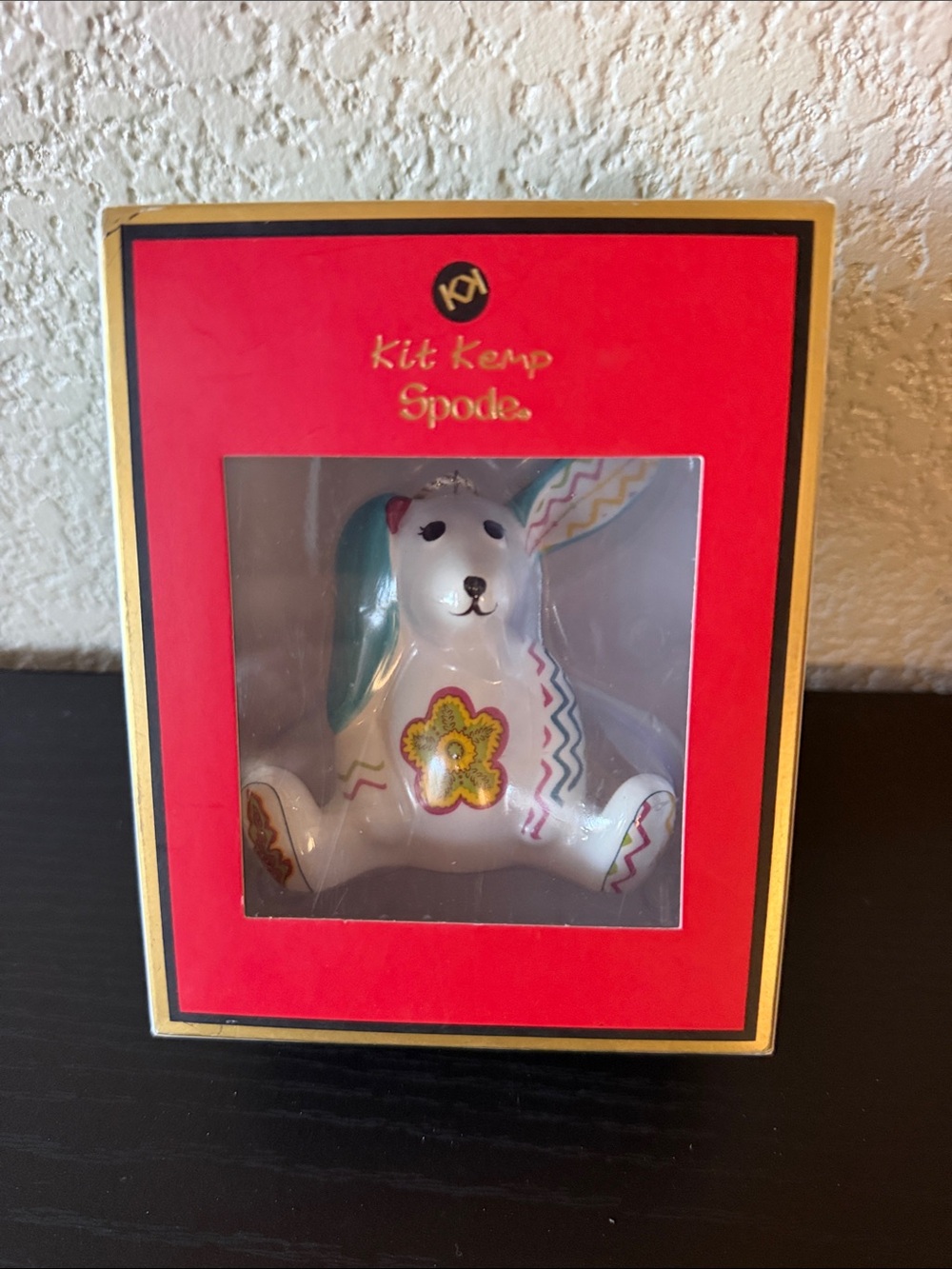 Spode Kit Kemp Minnie Rabbit Patchwork Porcelain Ornament - Picture 15 of 16